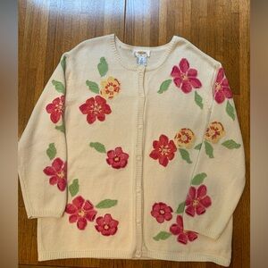 Talbots Floral Cardigan